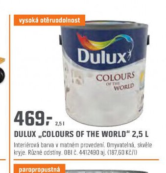 DULUX „COLOURS OF THE WORLD“ 2,5 L