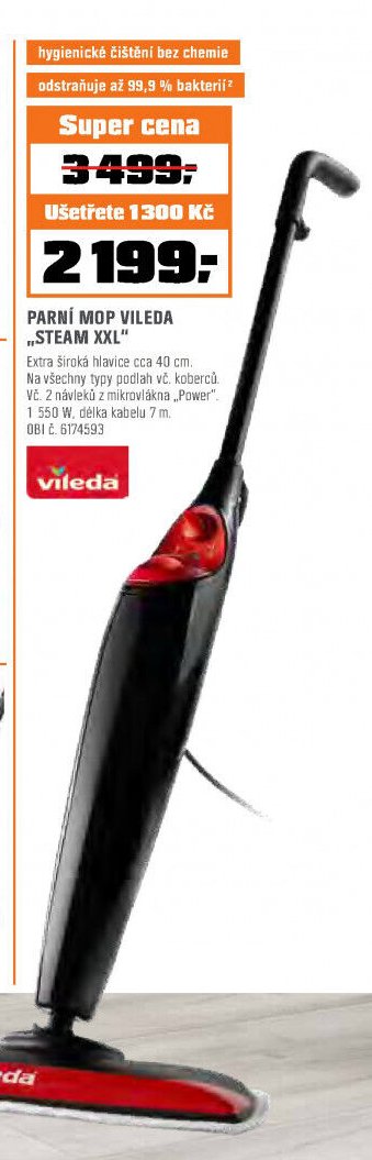 PARNÍ MOP VILEDA „STEAM XXL“