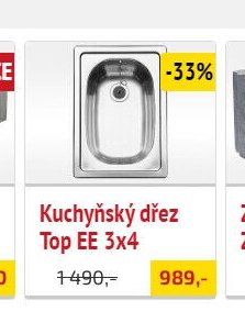 Kuchyňský dřez Top EE 3x4