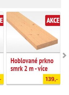 Hoblované prkno smrk 2 m - více