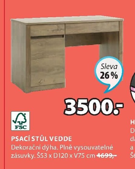 PSACÍ STŮL VEDDE
