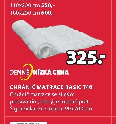 Chránič matrace BASIC T40