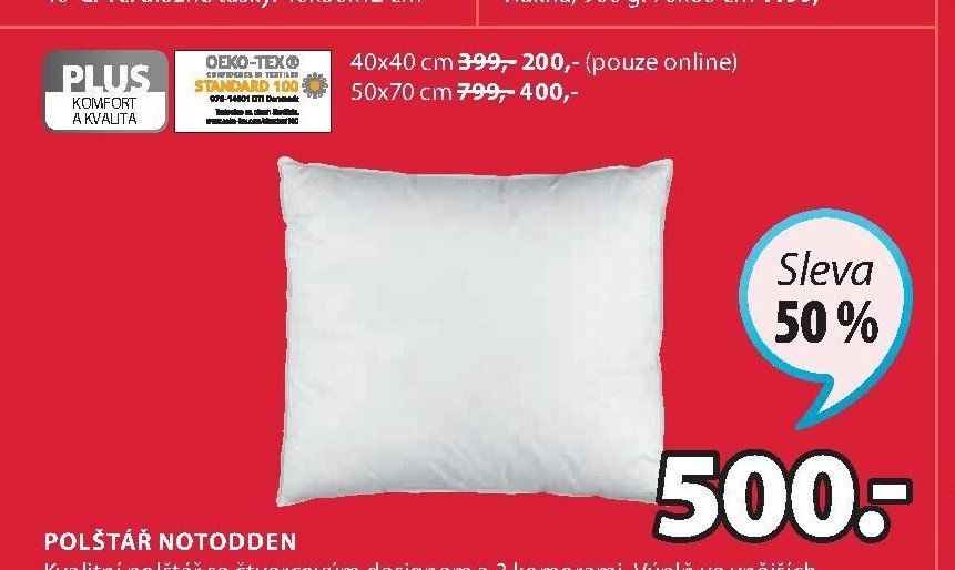 PLUS NOTODDEN polštář