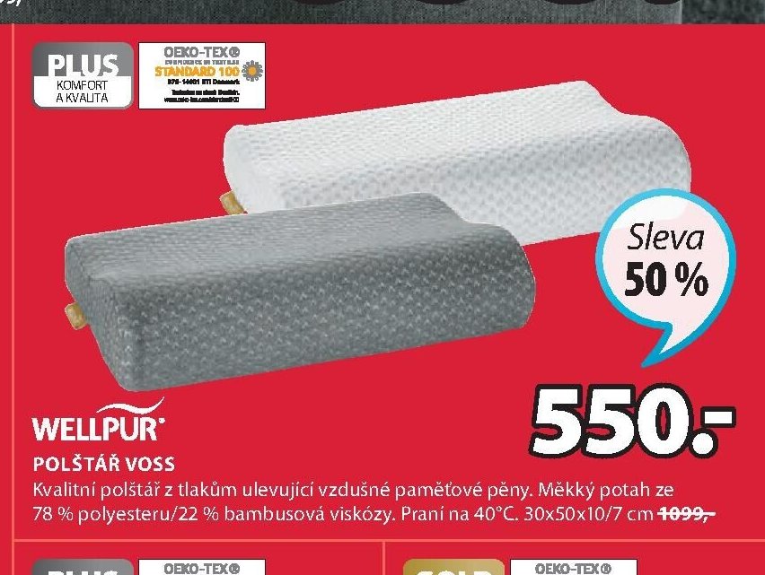 WELLPUR Polštář VOSS