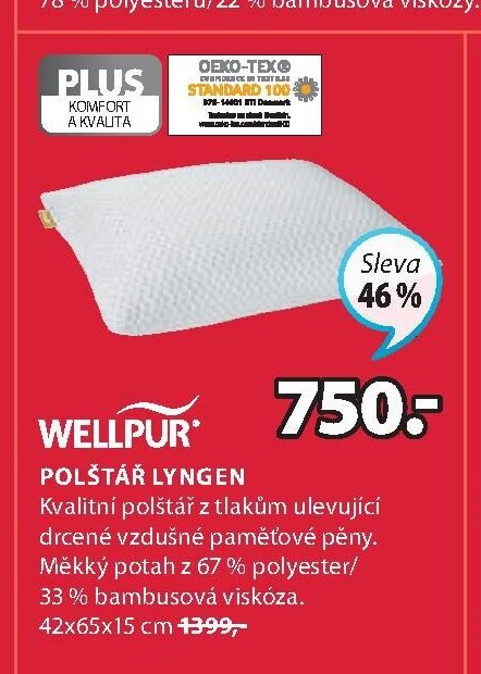 WELLPUR Polštář LYNGEN