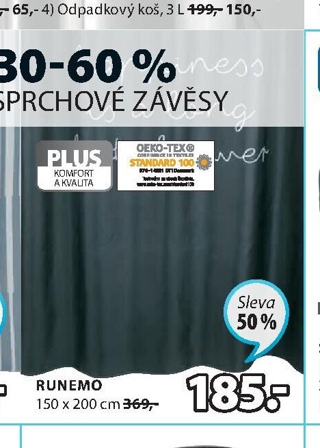 Sprchový závěs RUNEMO