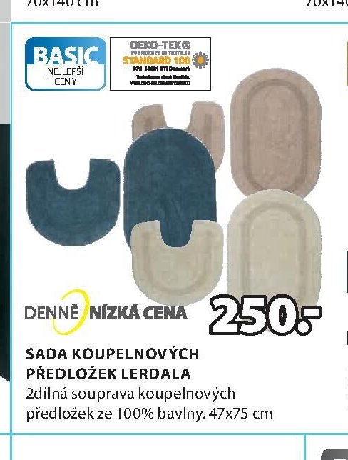 Sada koupelnových předložek LERDALA