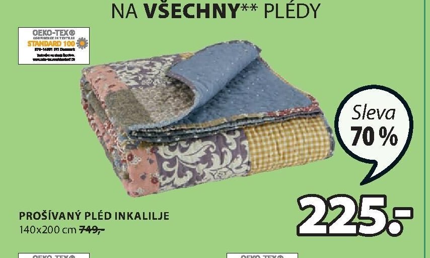 PROŠÍVANÝ PLÉD INKALILJE