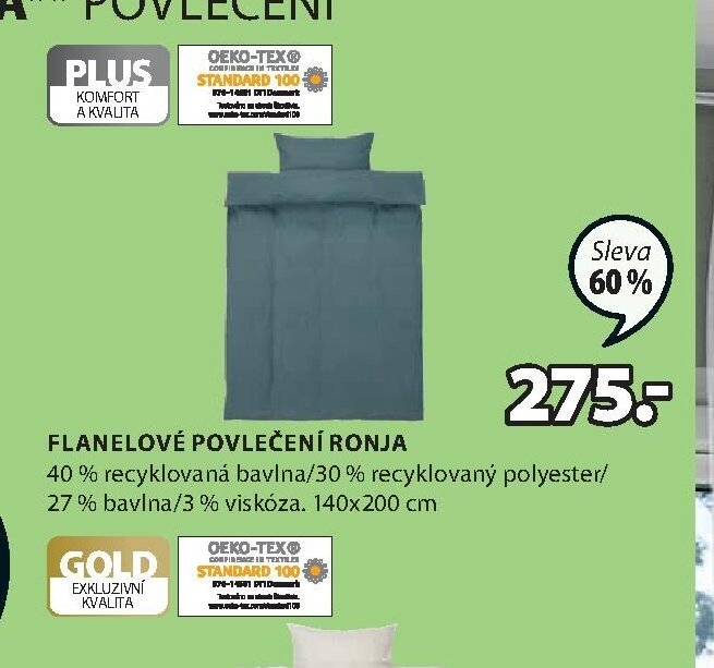 Flanelové povlečení RONJA