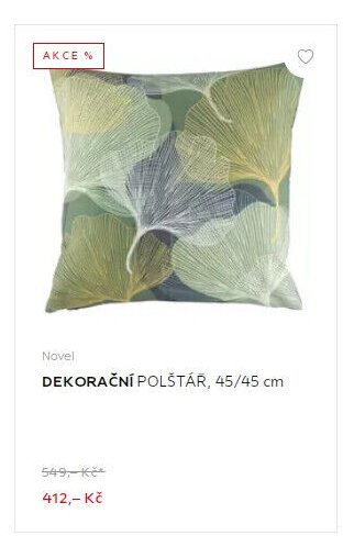 Novel DEKORAČNÍ POLŠTÁŘ, 45/45 cm