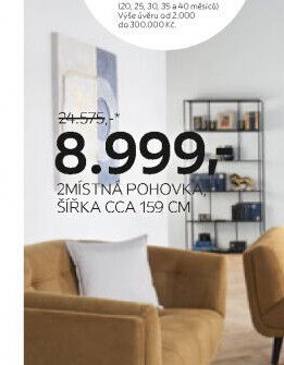 2místná pohovka, šířka cca 159 cm