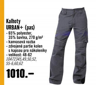 Kalhoty URBAN+ (pas)