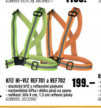 Kříž HI-VIZ REF701 a REF702