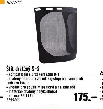 Štít drátěný S-2