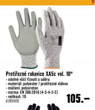 Protiřezné rukavice XA5C vel. 10