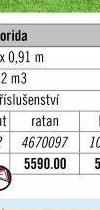 Florida ratan 3,05 x 0,91 m