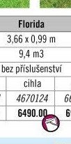Florida cihla 3,66 x 0,99 m