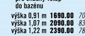 Bazénové schůdky 0,91 m