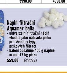 Náplň filtrační Aquamar balls