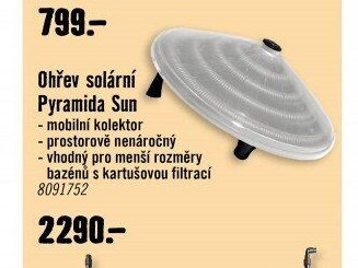 Ohřev solární Pyramida Sun