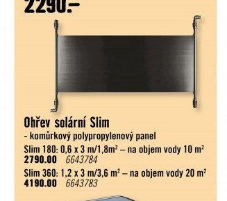Ohřev solární Slim