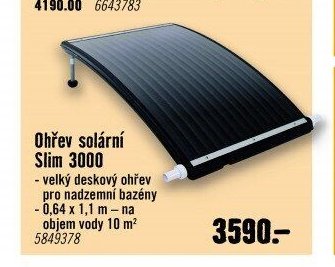 Ohřev solární Slim 3000