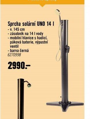 Sprcha solární UNO 14 l