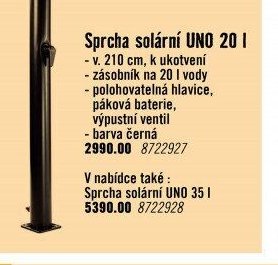 Sprcha solární UNO 20 l
