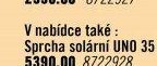 Sprcha solární UNO 35 l