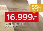 ŠATNÍ SKŘÍŇ, ŠÍŘKA CCA 253 CM