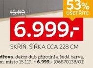 SKŘÍŇ, ŠÍŘKA CCA 228 CM
