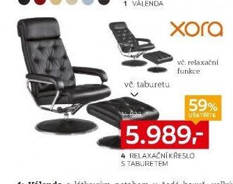 Relaxační křeslo s taburetem