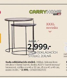 SADA ODKLÁDACÍCH STOLKŮ, 2DÍLNÁ
