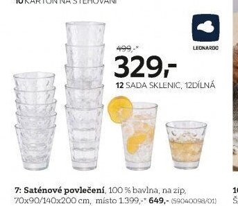 12 SADA SKLENIC, 12DÍLNÁ