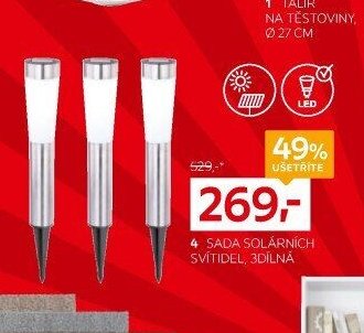 Sada solárních svítidel