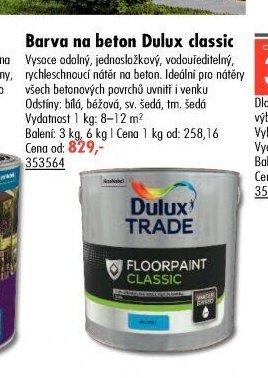 Barva na beton Dulux classic