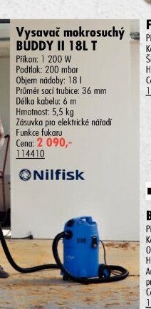 Vysavač mokrosuchý BUDDY II 18L T