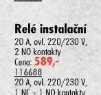 Relé instalační (20 A, 2 NO kontakty)
