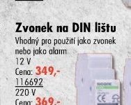 Zvonek na DIN lištu (12 V)