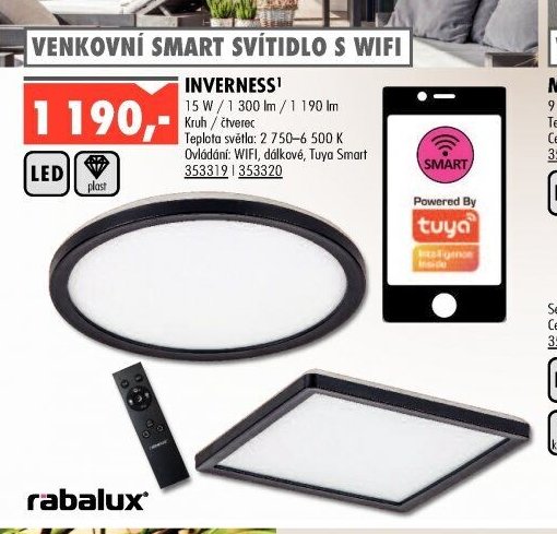 VENKOVNÍ SMART SVÍTIDLO S WIFI INVERNESS