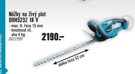 Nůžky na živý plot DUH523Z 18 V
