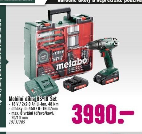 Mobilní dílna BS 18 Set