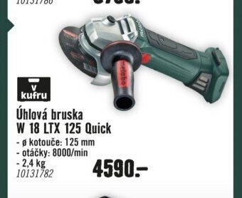 Úhlová bruska W 18 LTX 125 Quick