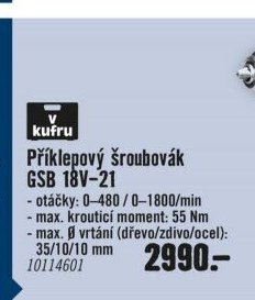 Příklepový šroubovák GSB 18V-21