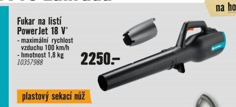 Fukar na listí PowerJet 18 V