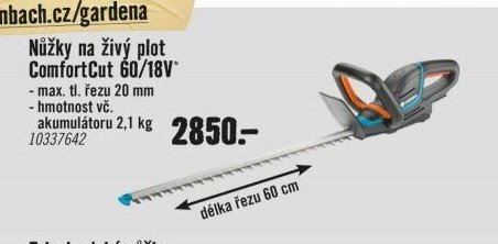 Nůžky na živý plot ComfortCut 60/18V
