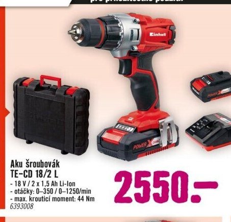 Aku šroubovák TE-CD 18/2 L