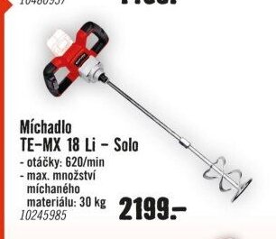Míchadlo TE-MX 18 Li - Solo