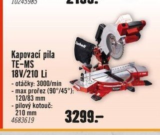 Kapovací pila TE-MS 18V/210 Li
