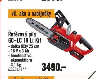 Řetězová pila GC-LC 18 Li Kit